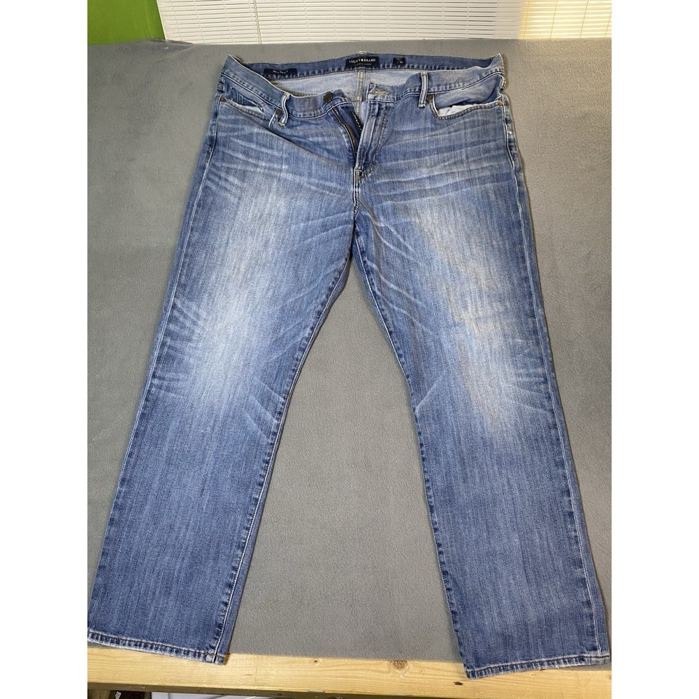 Lucky Brand 363 Vintage Straight Jeans Mens 40x30 (41x29) Blue Stretch Denim